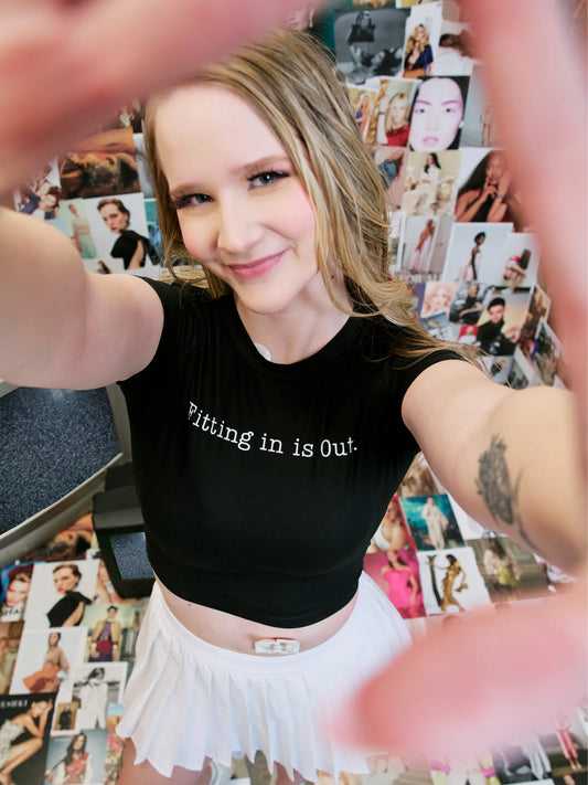 Fitting In Is Out Cropped Tee