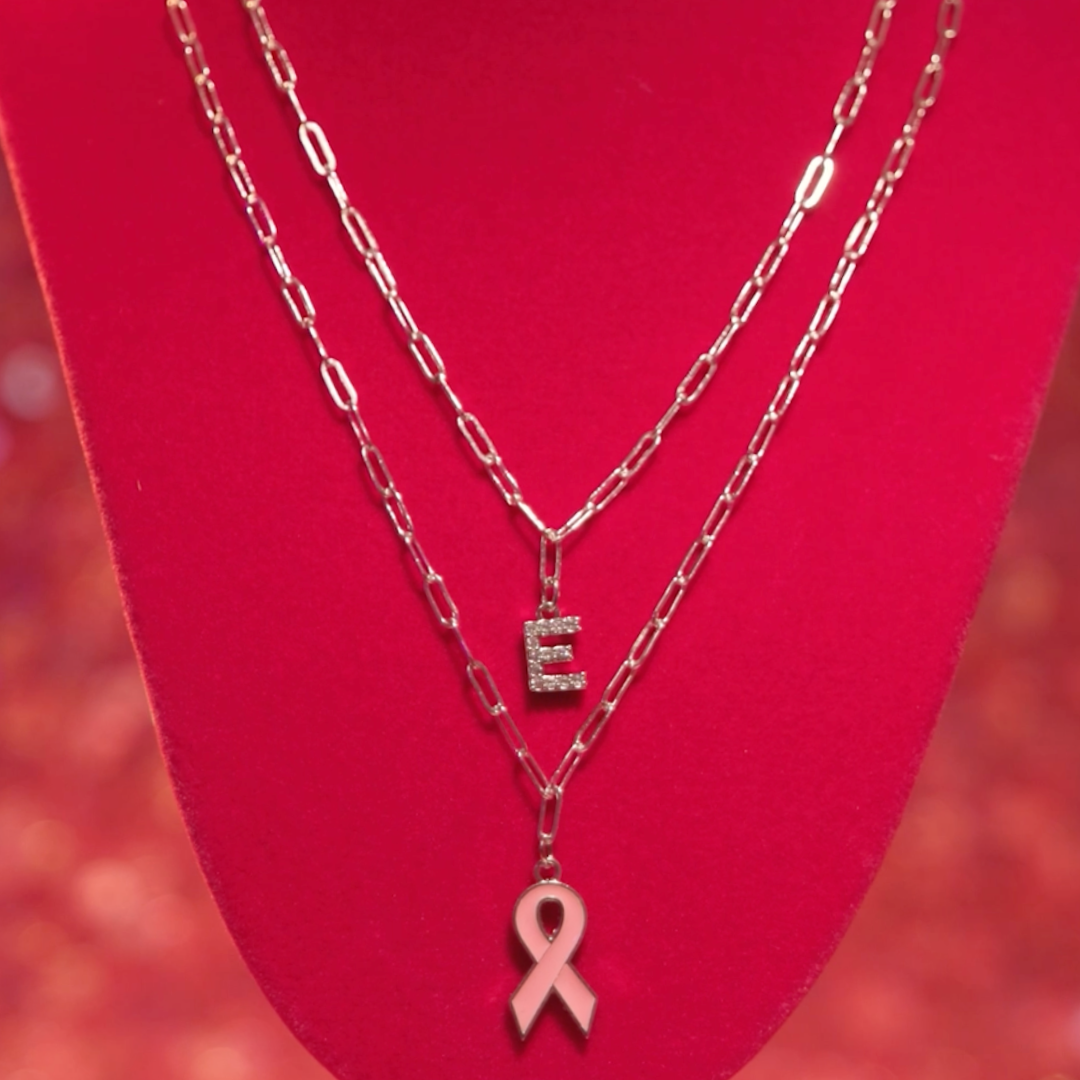 Ribbon of Courage Necklace (Silver Edition)