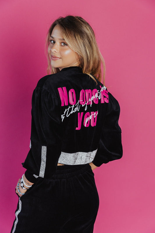 'No One is You' Adaptive Tracksuit Jacket with Port & IV Access - Lady Fines