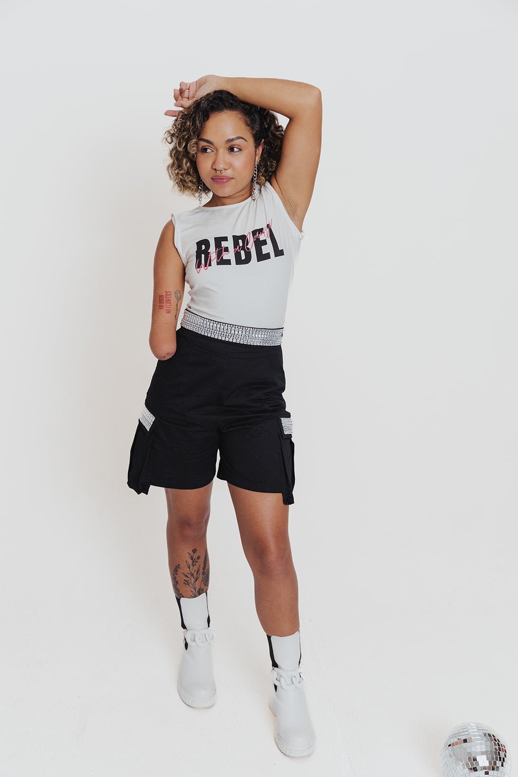'Revolutionary Rockstar' Adaptive Cargo Shorts - Lady Fines