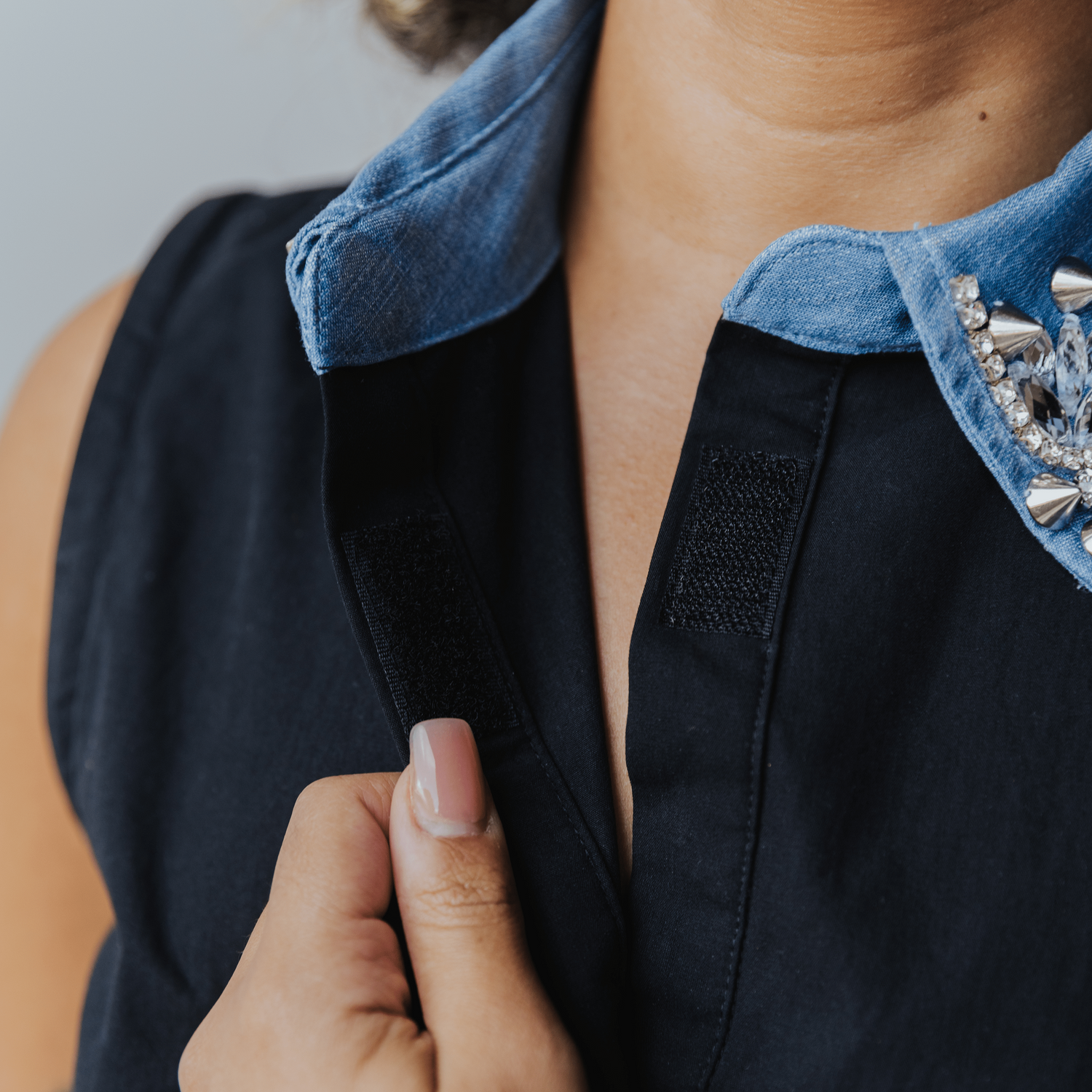 'Rhinestones & Studs Girlies' Multi-Wear Adaptive Top - Lady Fines