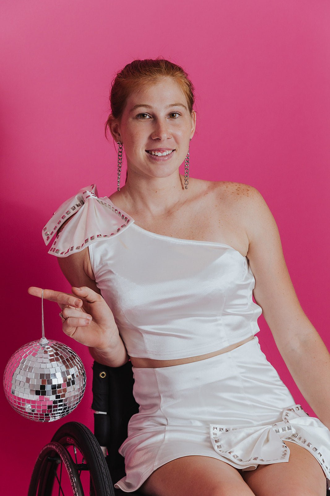 'She’s Giving Barbie' One-Should Adaptive Top - Lady Fines