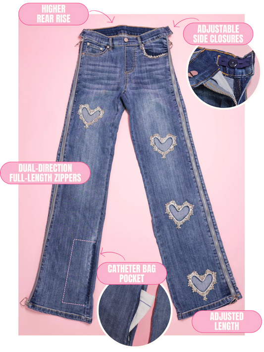 Pretty Lovestruck Adaptive Jeans