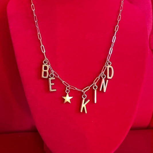 Be Kind Necklace (Gold edition) with a Happy Face