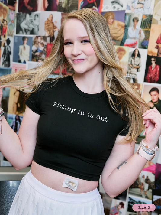 Fitting In Is Out Cropped Tee