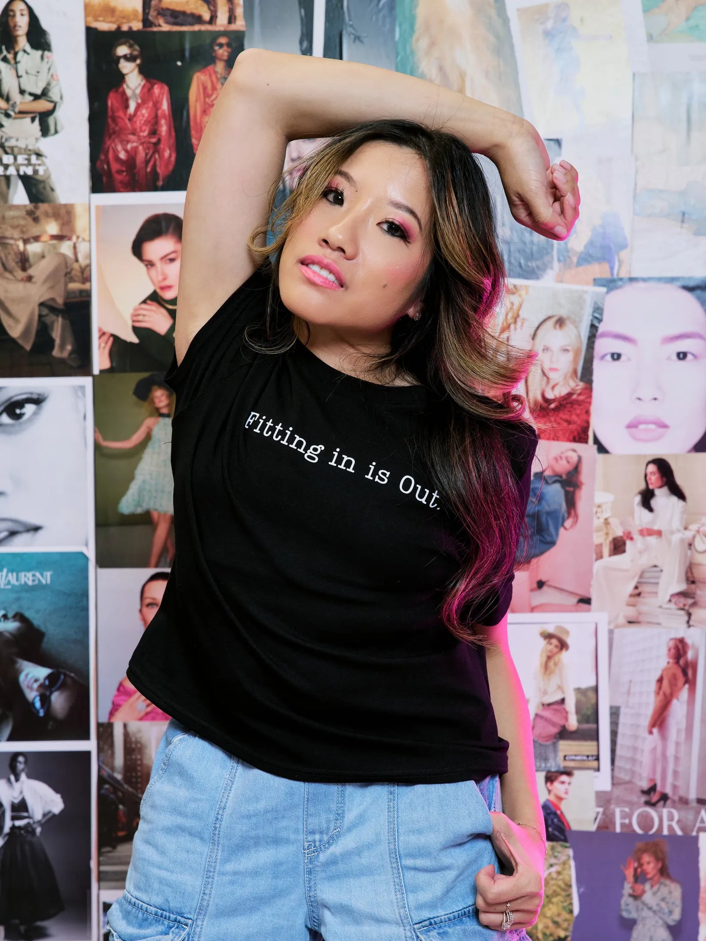 Fitting In Is Out Cropped Tee