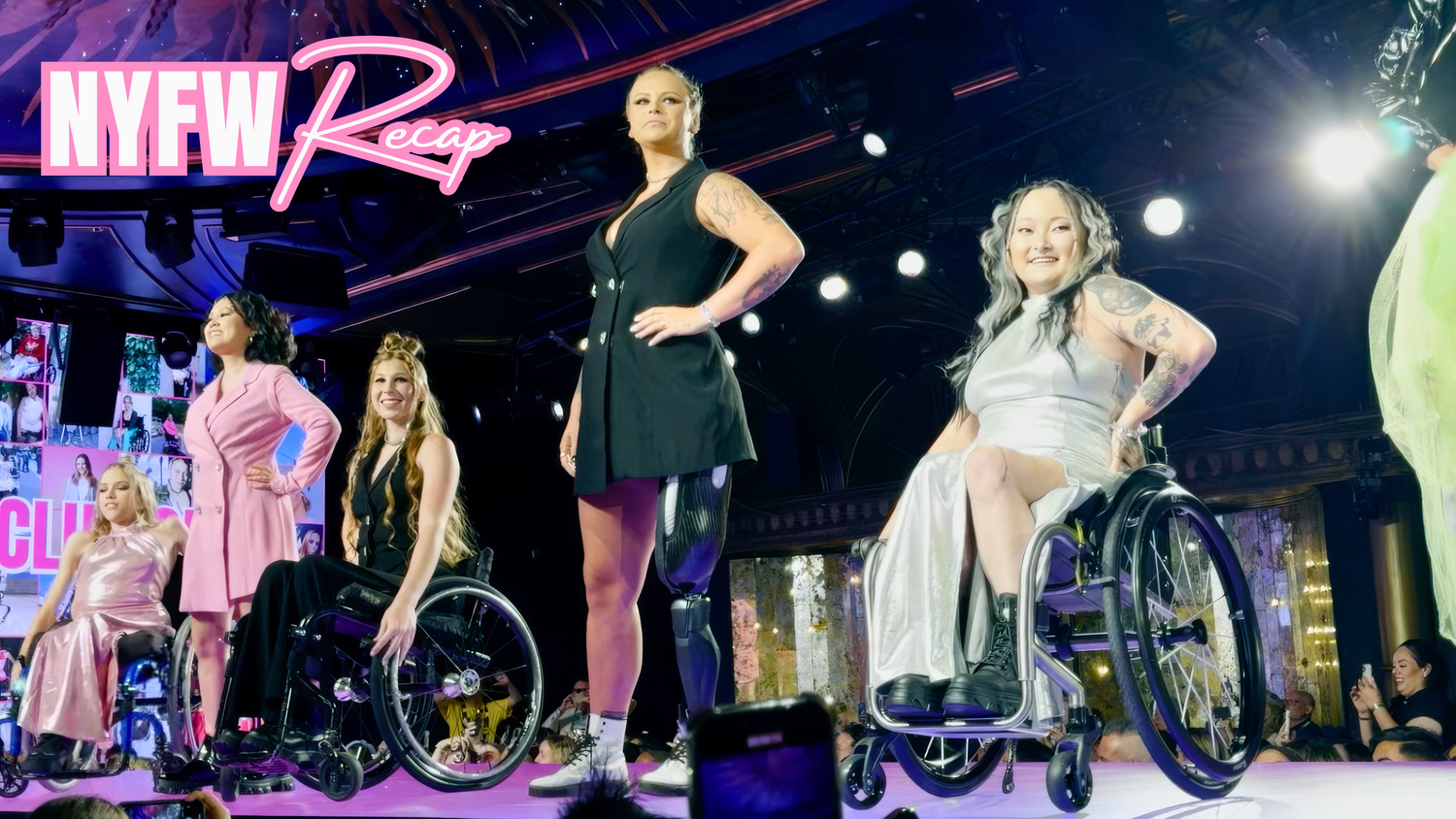 Lady Fines models pose on NYFW runway