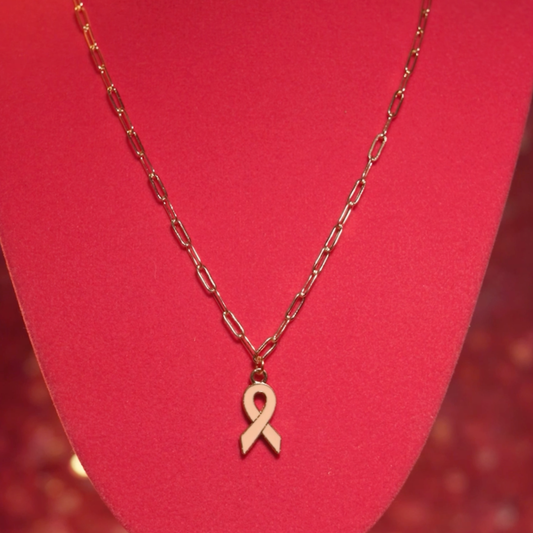 Ribbon of Courage Necklace (Gold Edition)