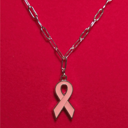 Ribbon of Courage Necklace (Silver Edition)