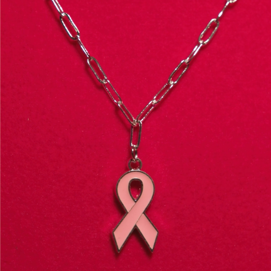 Ribbon of Courage Necklace (Silver Edition)