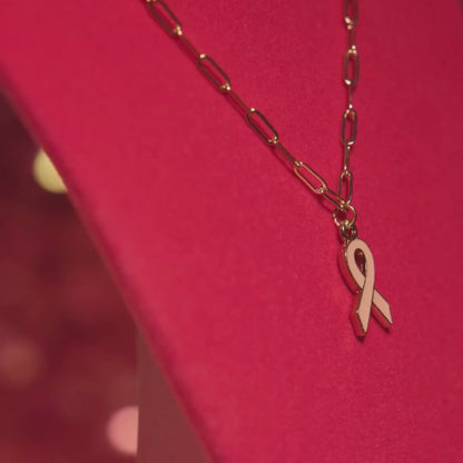 Ribbon of Courage Necklace (Gold Edition)