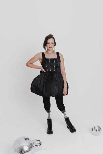 'She’s a Muse' Mini Bubble Bow Dress - Lady Fines
